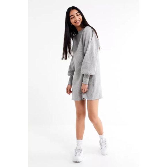 Urban Outfitters Dresses & Skirts - Urban Outfitters‎ Alanna Crew-Neck Sweatshirt Dress XS Gray